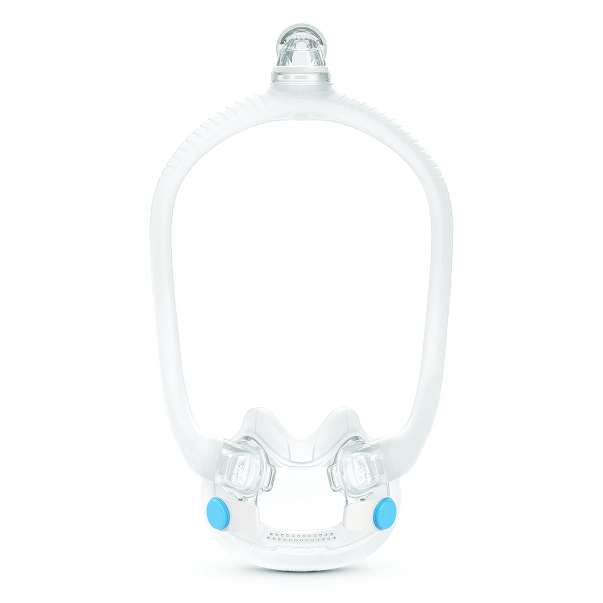 ResMed AirFit F30i, vista frontal del armazón, ajuste cómodo para dormir toda la noche