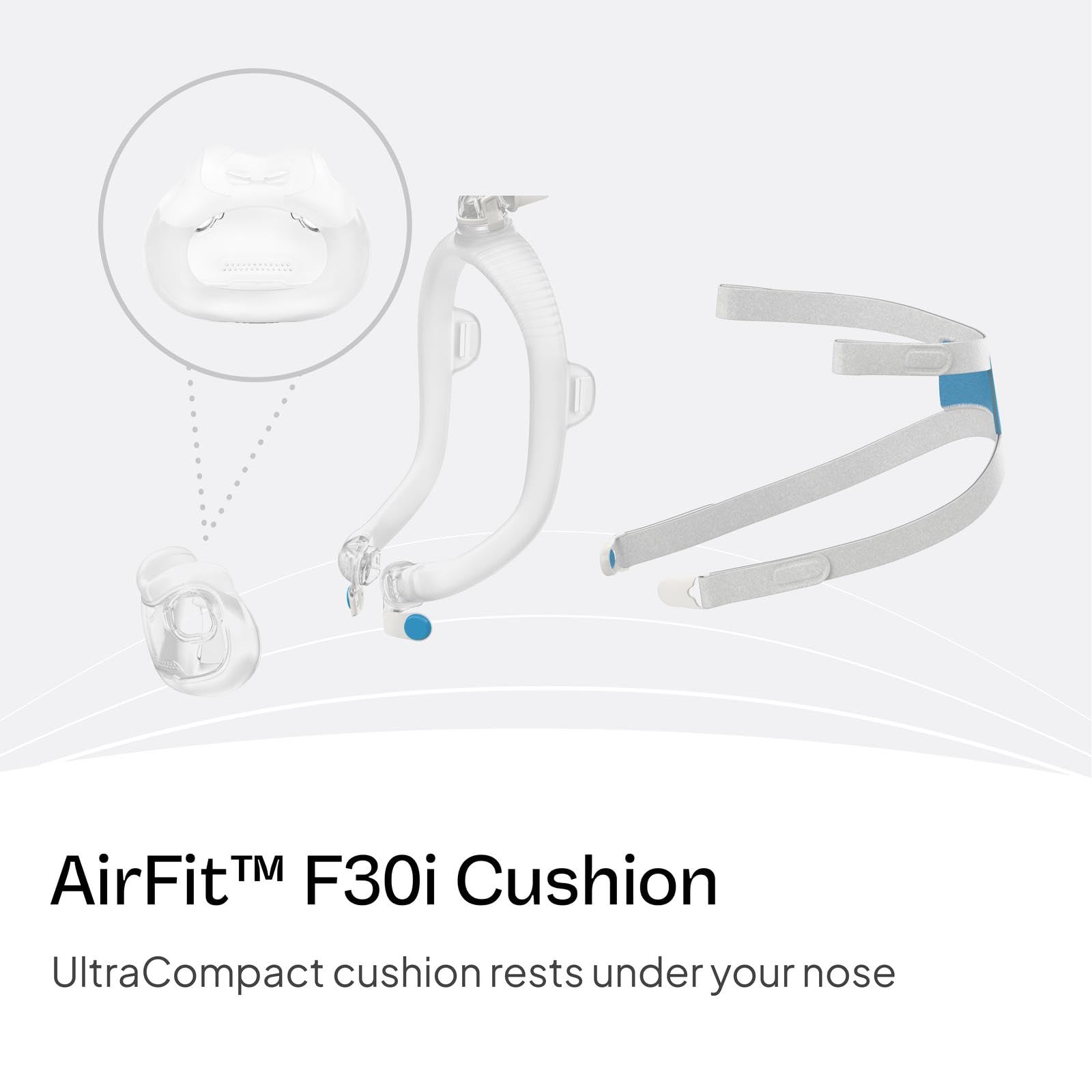 Cojín AirFit F30i ofrece sellado estable y confort durante la noche