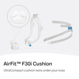 Cojín AirFit F30i ofrece sellado estable y confort durante la noche