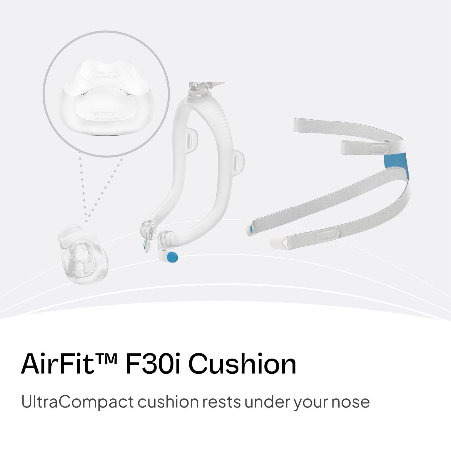 AirFit F30i en uso nocturno, cómodo y estable.