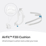 AirFit F30i en uso nocturno, cómodo y estable.