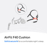 AirFit F40 ajuste lateral para un soporte personalizado y menos fugas.