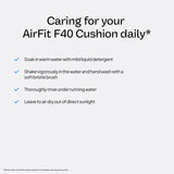 ResMed AirFit F40, almohadilla adaptativa que facilita un sello estable durante la noche.
