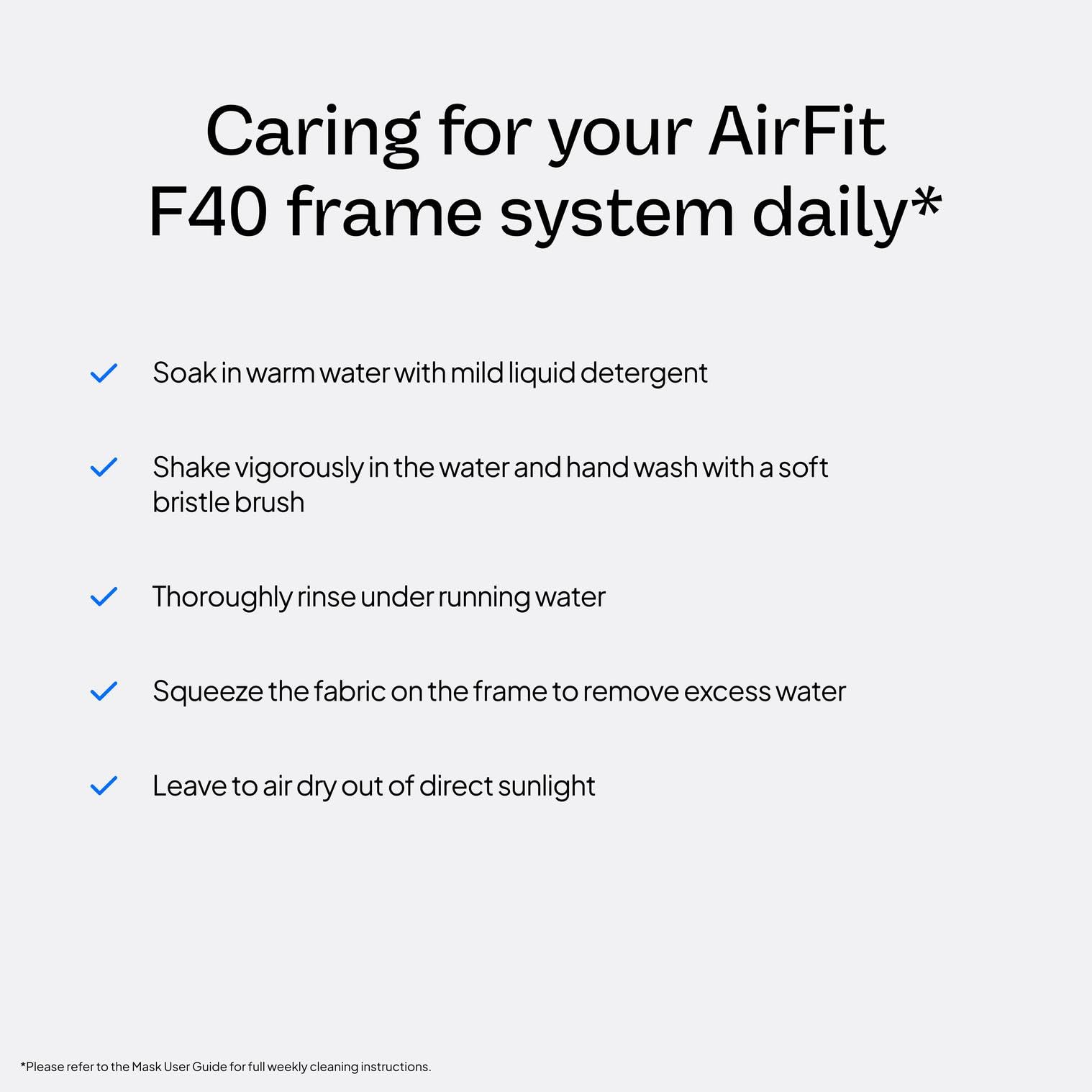 ResMed AirFit F40, cierre rápido para desconectar sin esfuerzo
