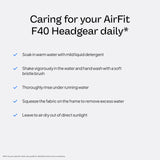 AirFit F40 material suave: tacto agradable para uso nocturno.
