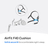 ResMed AirFit F40: velcro superior permite ajuste preciso durante la noche