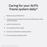 Conectores magnéticos AirFit N20, fijación rápida para cambios nocturnos.