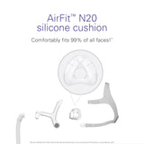 Almohadilla de silicona ResMed Airfit N20 con ajuste suave