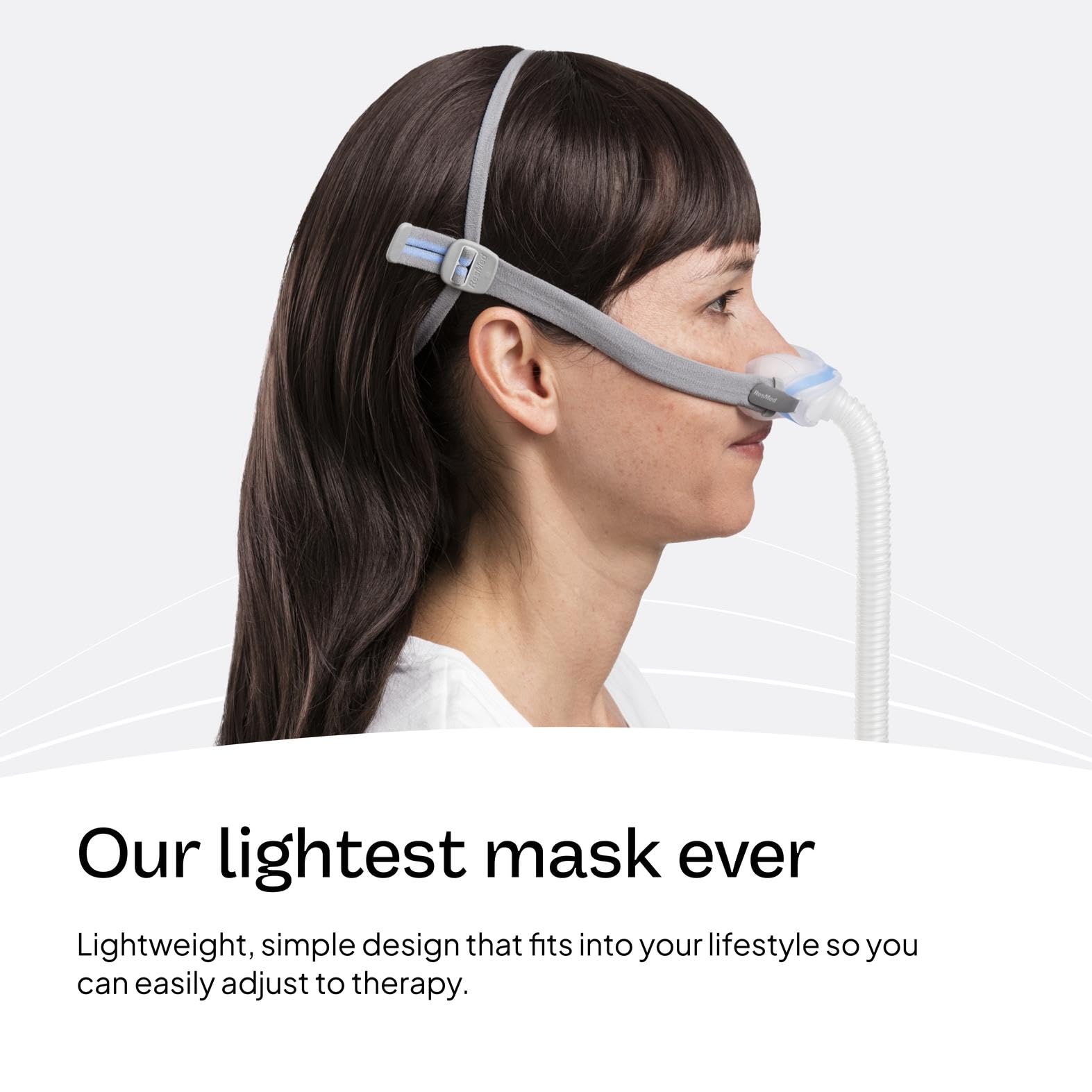 ResMed AirFit N30, conexión simple para montar al CPAP.