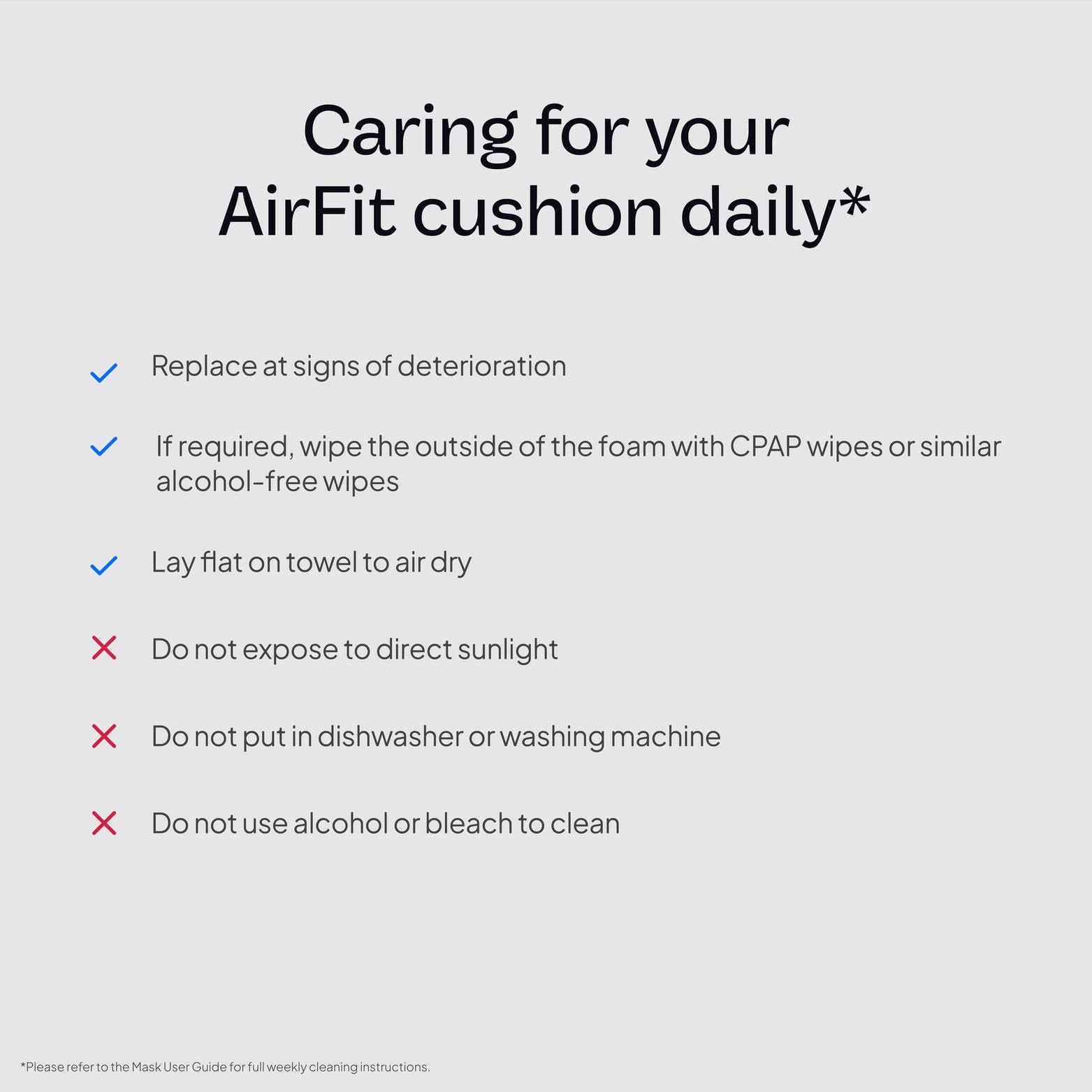Flujo de aire optimizado para una respiración suave durante el sueño.