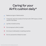 Flujo de aire optimizado para una respiración suave durante el sueño.
