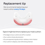 Repuesto de cojin AirFit N30 para mantenimiento regular y confort continuo.