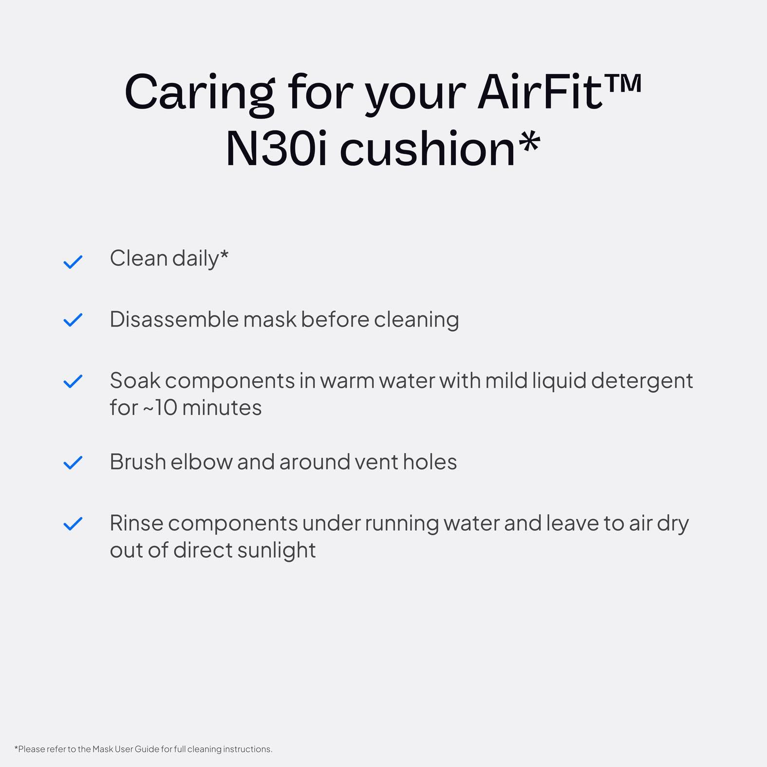 ResMed AirFit N30i: flujo de aire óptimo para respiración cómoda