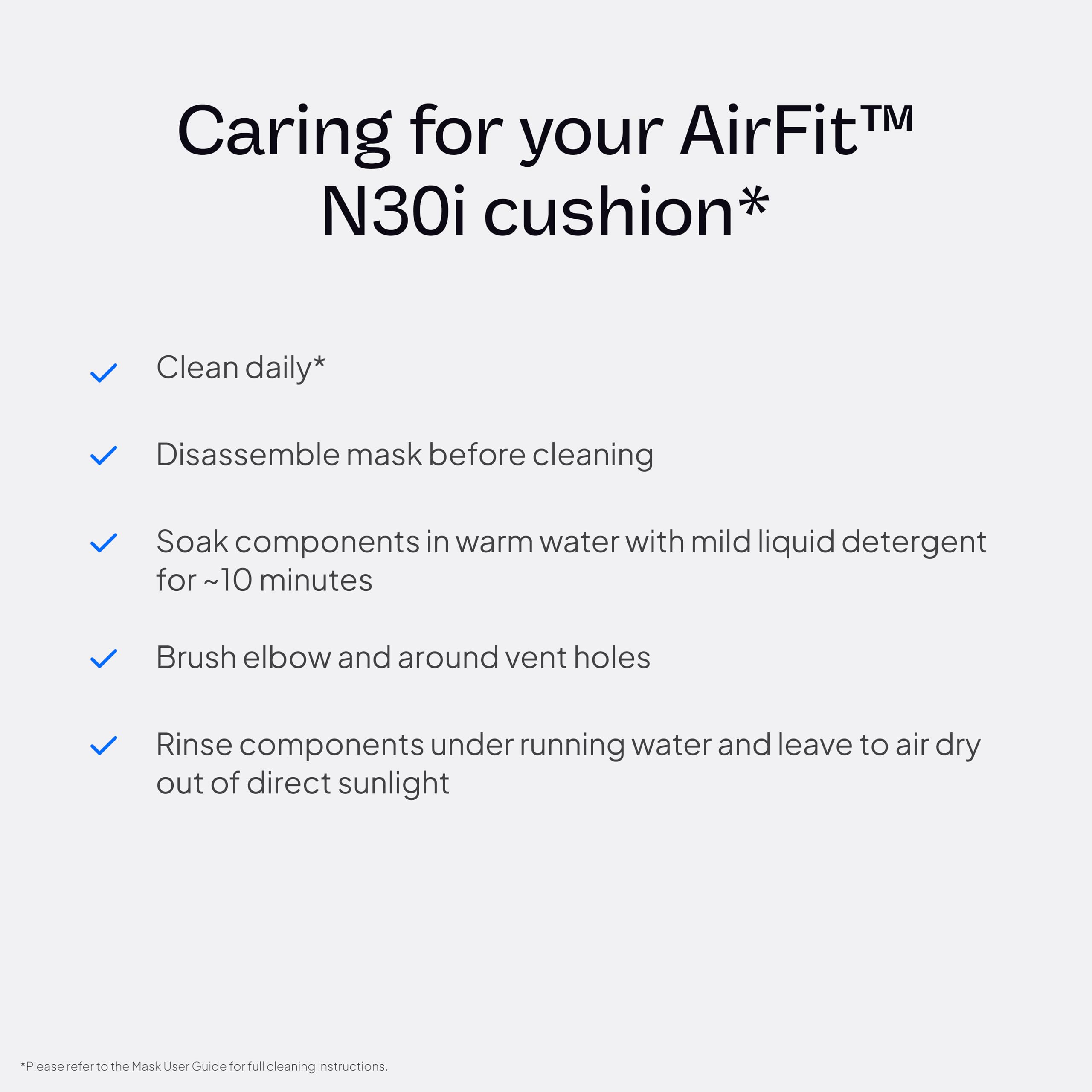 ResMed AirFit N30i – silicona de alta densidad para durabilidad