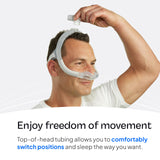 ResMed AirFit N30i: tecnología QuietAir difunde el aire para un entorno silencioso.