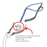 ResMed AirFit P10 cojín nasal mediano, empaque incluido, reemplazo seguro y fácil