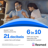 ResMed AirFit P10 uso diario en cama para lectura