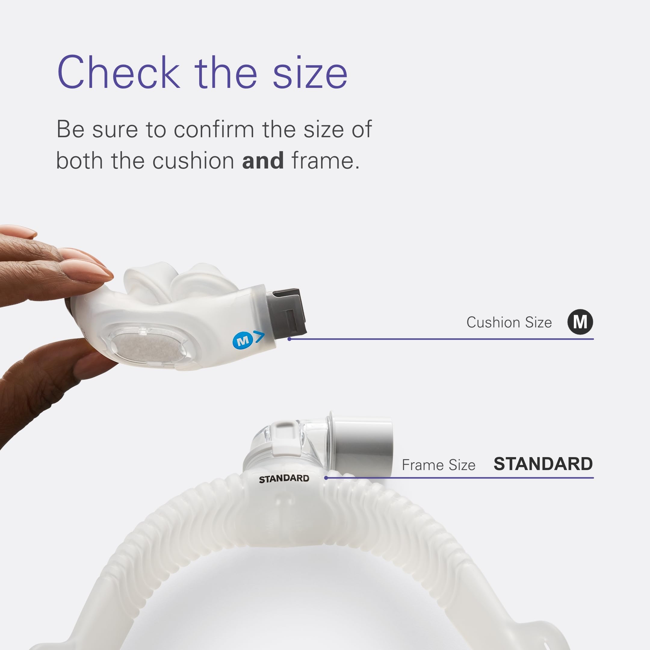 ResMed AirFit P30i, almohadilla nasal para ajuste cómodo y uso práctico.