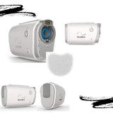 Filtro desechable de ResMed AirMini para cambios mensuales.