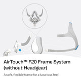 ResMed AirTouch F20 codo-liberacion-rapida: desconexión rápida sin quitar máscara.