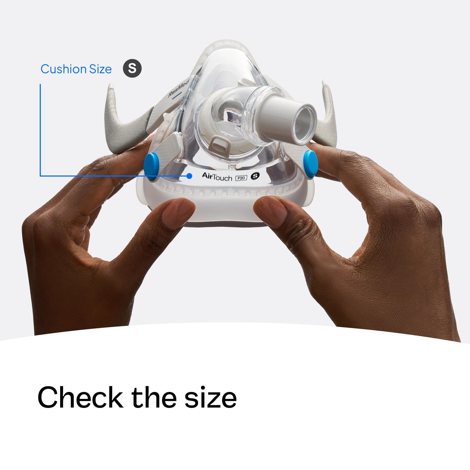 Lateral del AirTouch F20, muestra el diseño ligero para reemplazo cómodo.