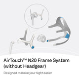 ResMed AirTouch N20: marco nasal estable para uso nocturno cómodo