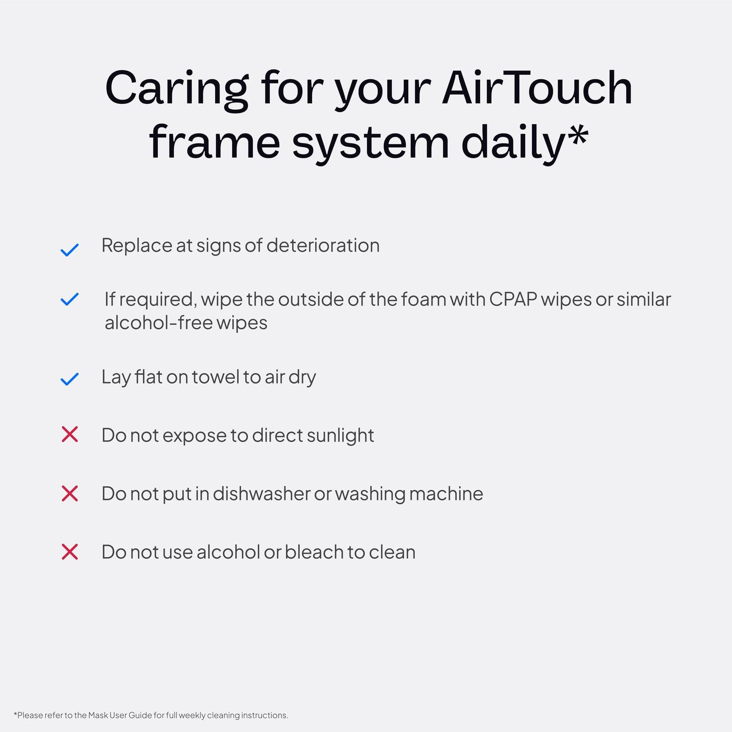 ResMed AirTouch N20 sin cabezal brinda mayor libertad durante el sueño.