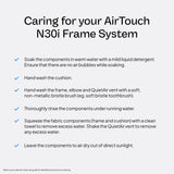 ResMed AirTouch N30i: codo de desconexión rápida para mayor comodidad nocturna.