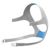 Cabezal azul de ResMed para AirFit/AirTouch F20, ajuste cómodo.