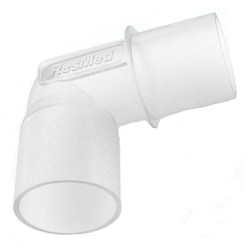 Codo de manguera AirSense10 de ResMed: conexión estable para un flujo suave.