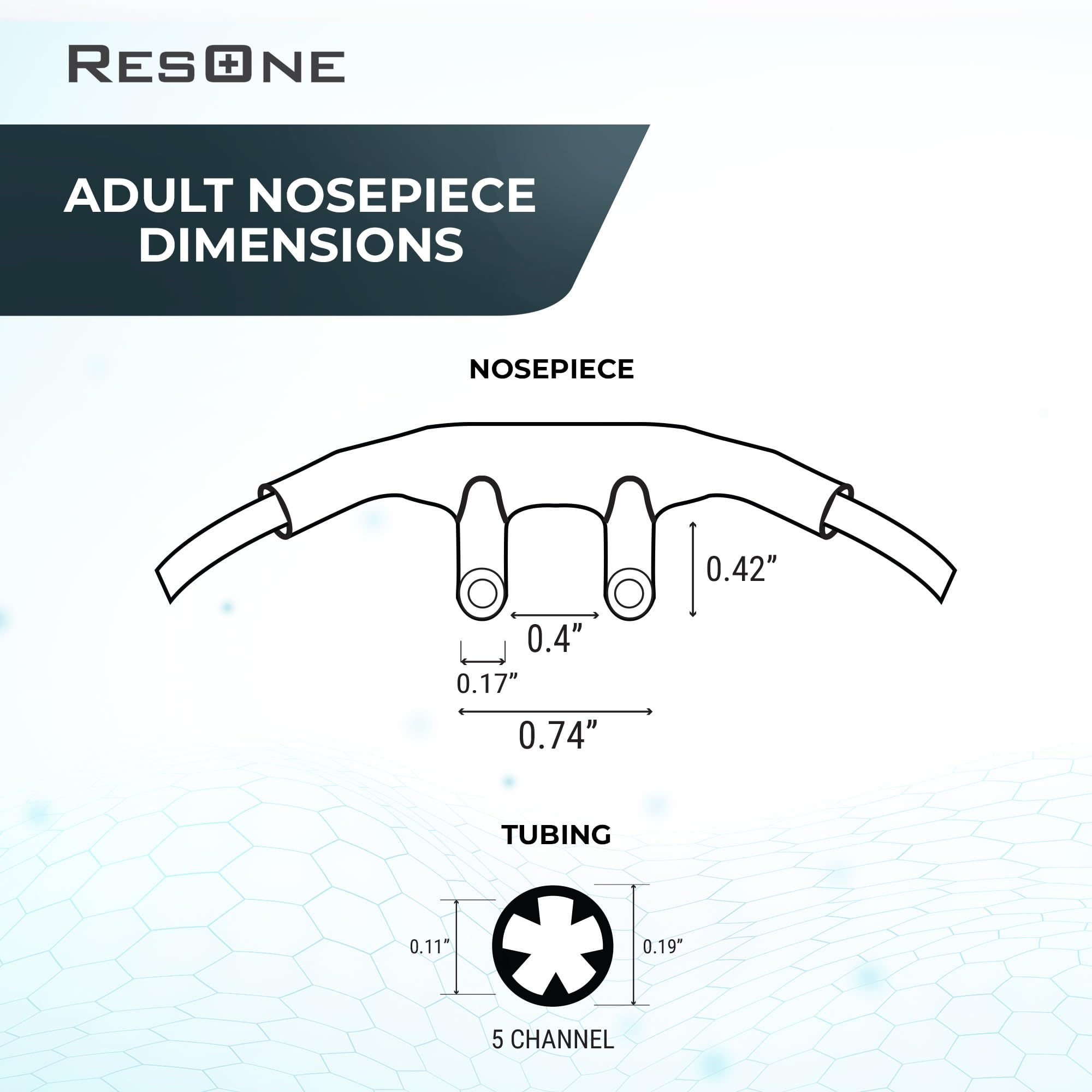 Cannula nasal ResOne libre de latex y DEHP para seguridad.