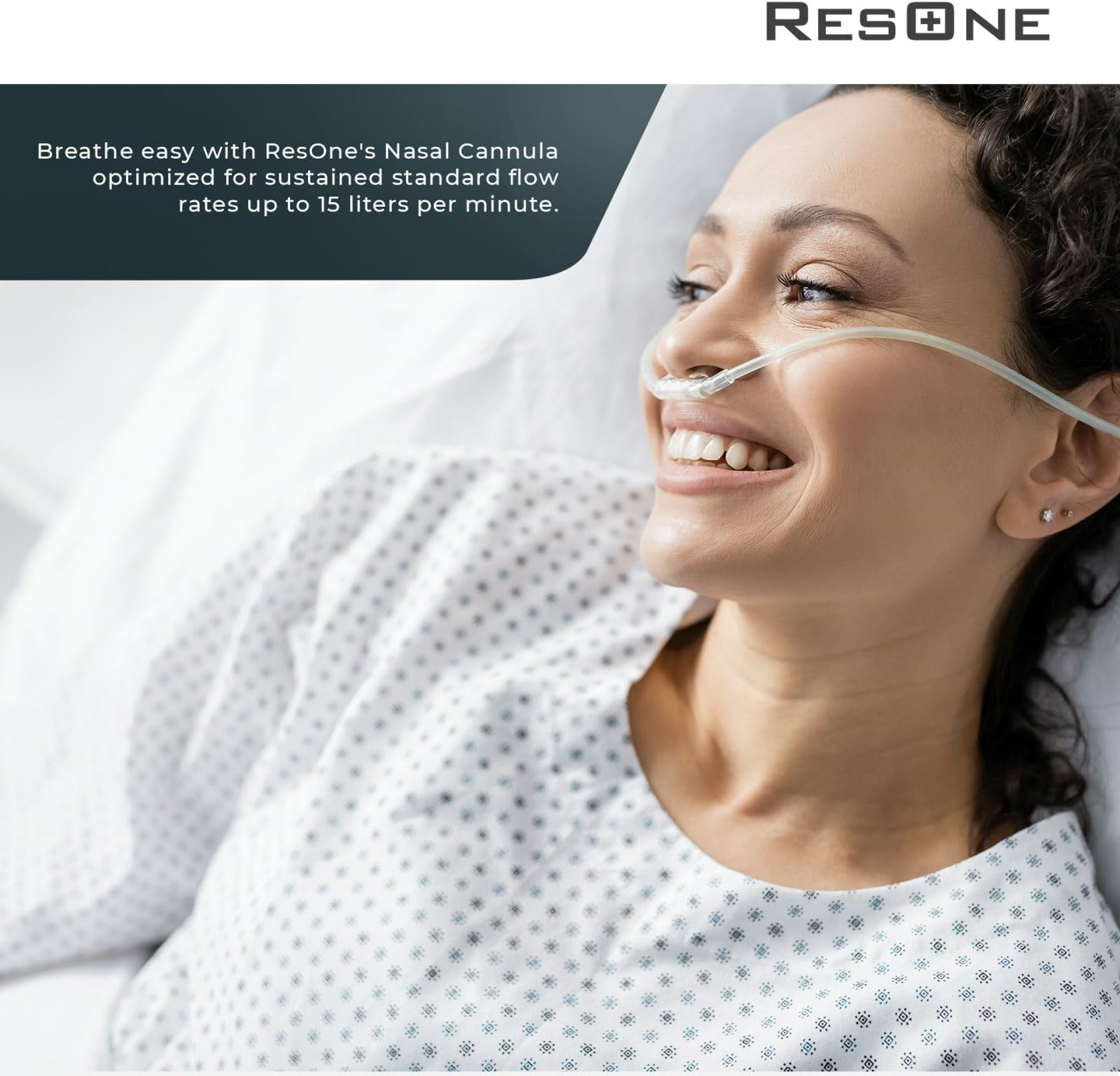 ResOne cánula nasal con conector estándar para ajuste universal.