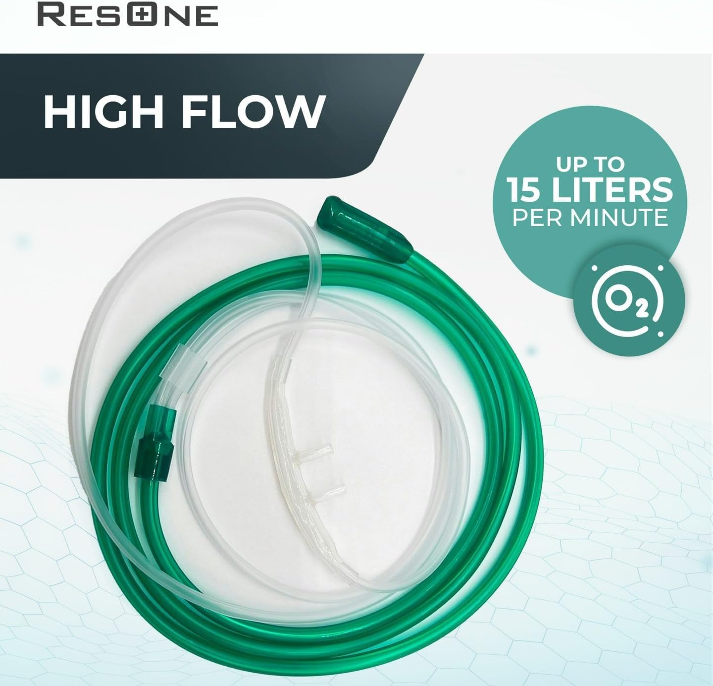 ResOne cánula nasal con tubo interior de 3 canales para flujo estable.
