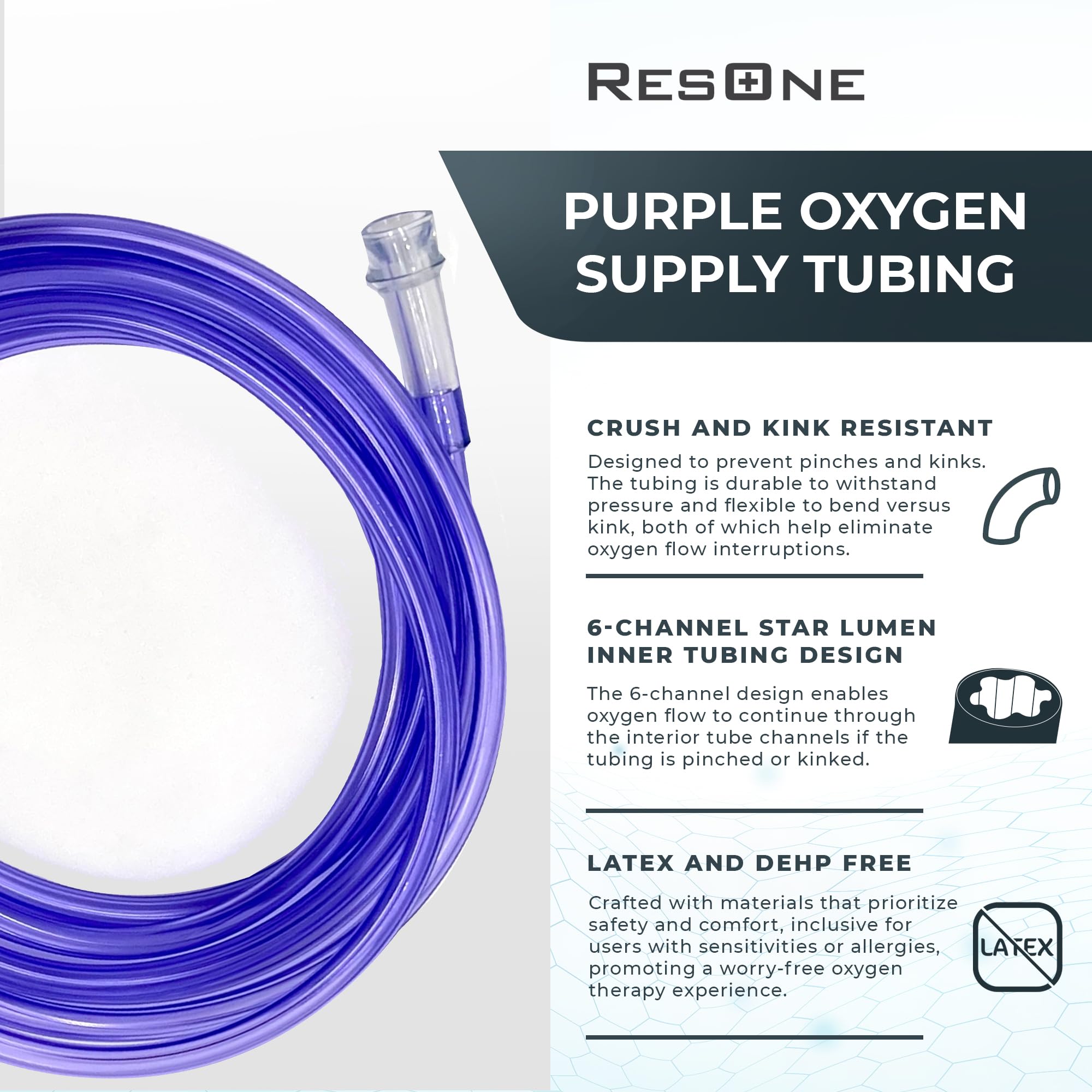 Conectores estándar de ResOne para cannulas y dispositivos compatibles.