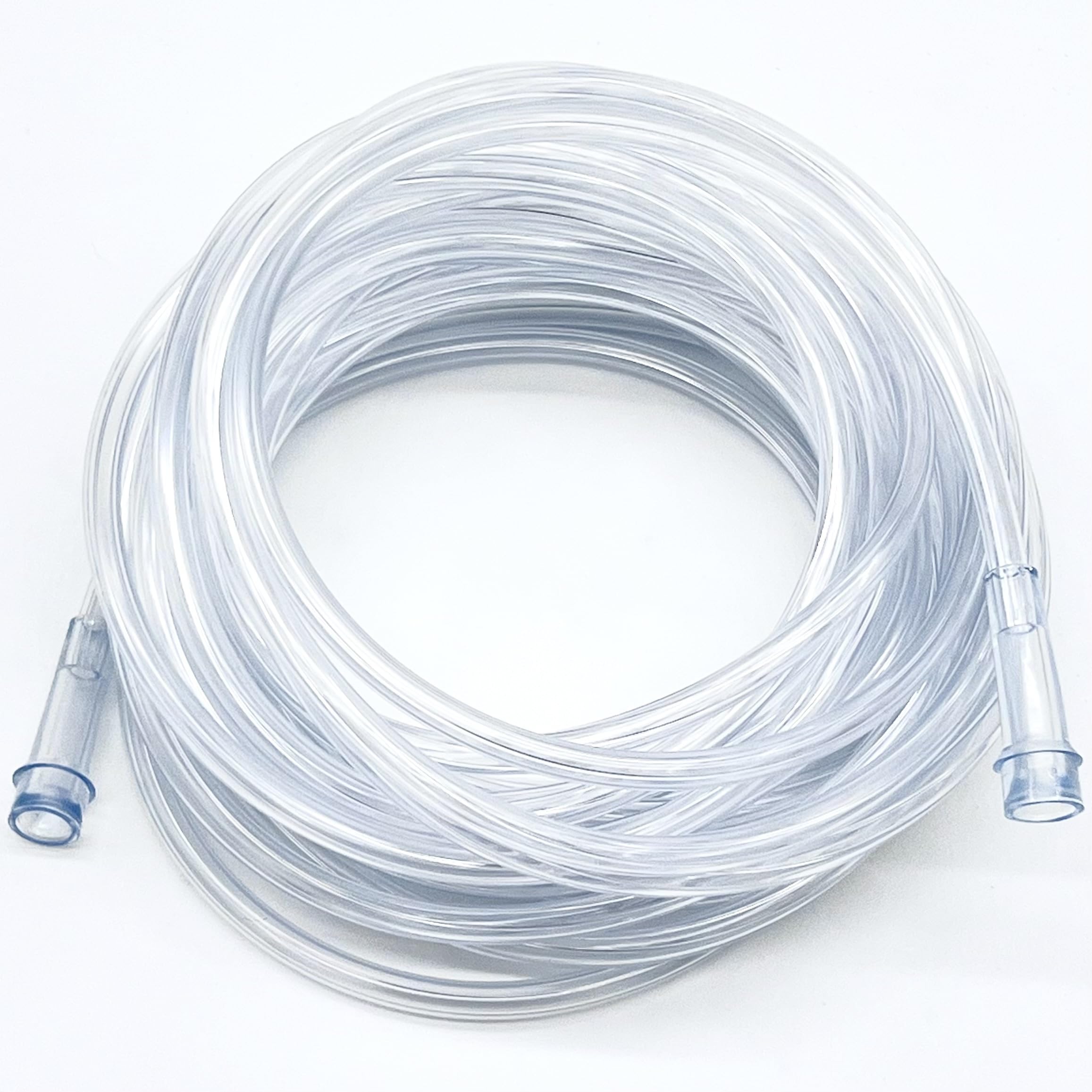 ResOne tubo de oxígeno transparente de 14 ft, resistente a aplastamientos para uso prolongado.