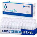 Resp-Ease solución salina 7% para nariz y ojos, limpieza suave diaria.