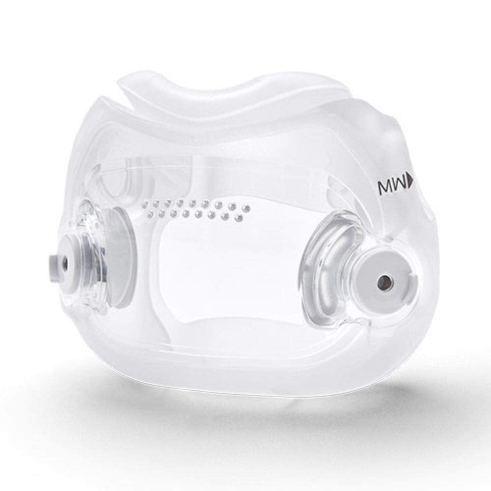 Cojín de cara completa DreamWear de Respironics para ajuste suave durante la noche.