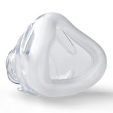 Detalle del cojin nasal de Respironics WISP, suave y confortable para uso nocturno.