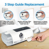 RespLabs paquete de 60 filtros CPAP para mantenimiento prolongado.