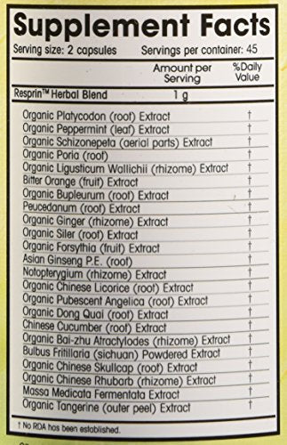 Resprin Respirin: mezcla herbal de 23 hierbas para bienestar respiratorio