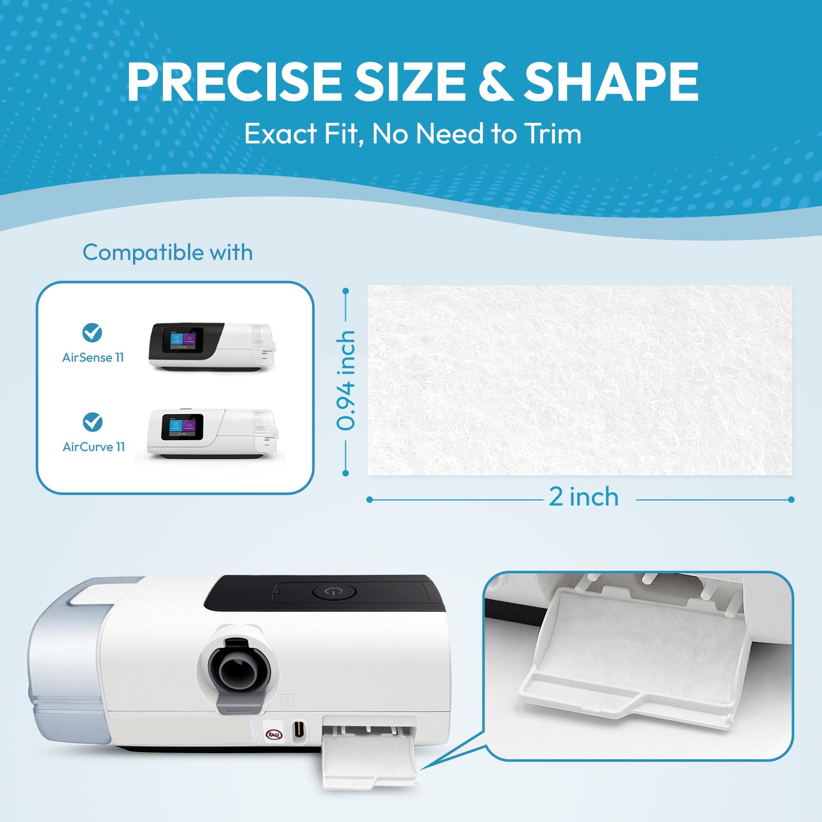 RespWave filtración tres etapas captura partículas pequeñas sin afectar flujo