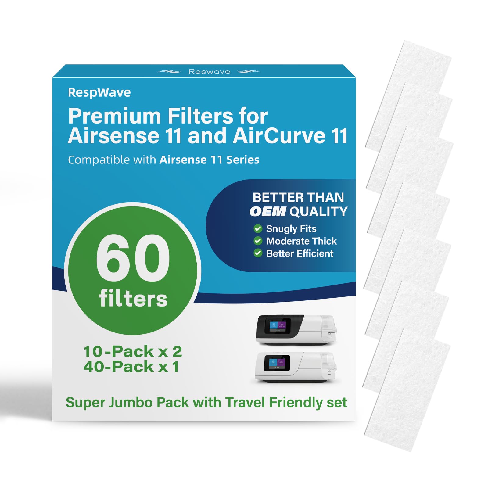 RespWave: filtros CPAP para AirSense11 y AirCurve11 con filtración avanzada para aire más limpio