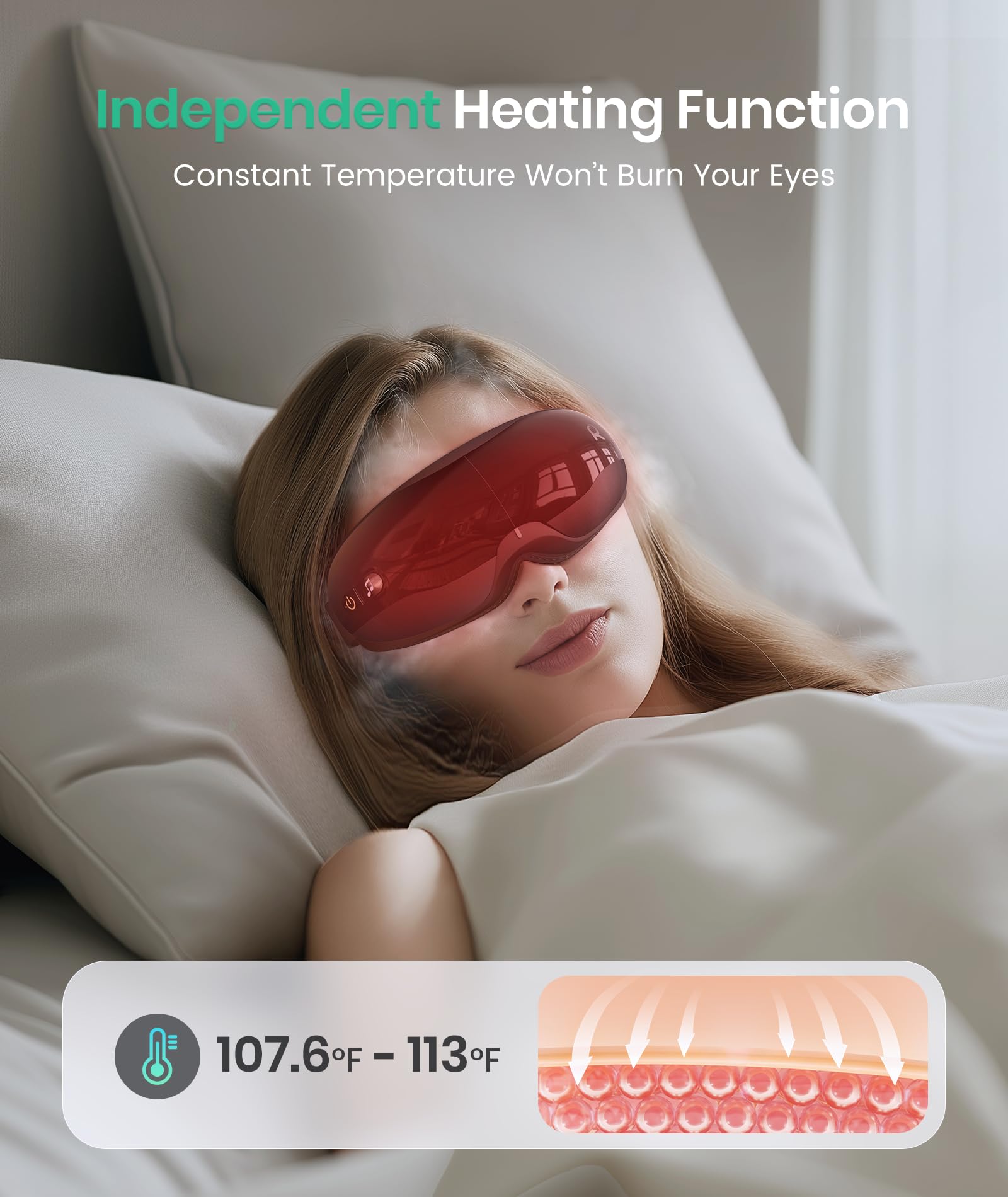 Restnature temperaturas de 107 °F y 113 °F para confort personal