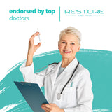 Restore Can Help: compatible con Estrace, Preseed y Premarin para mayor conveniencia.