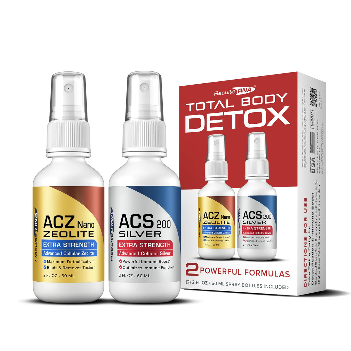 Results RNA, bote de detox total, sensación de limpieza potencial al usar el sistema.