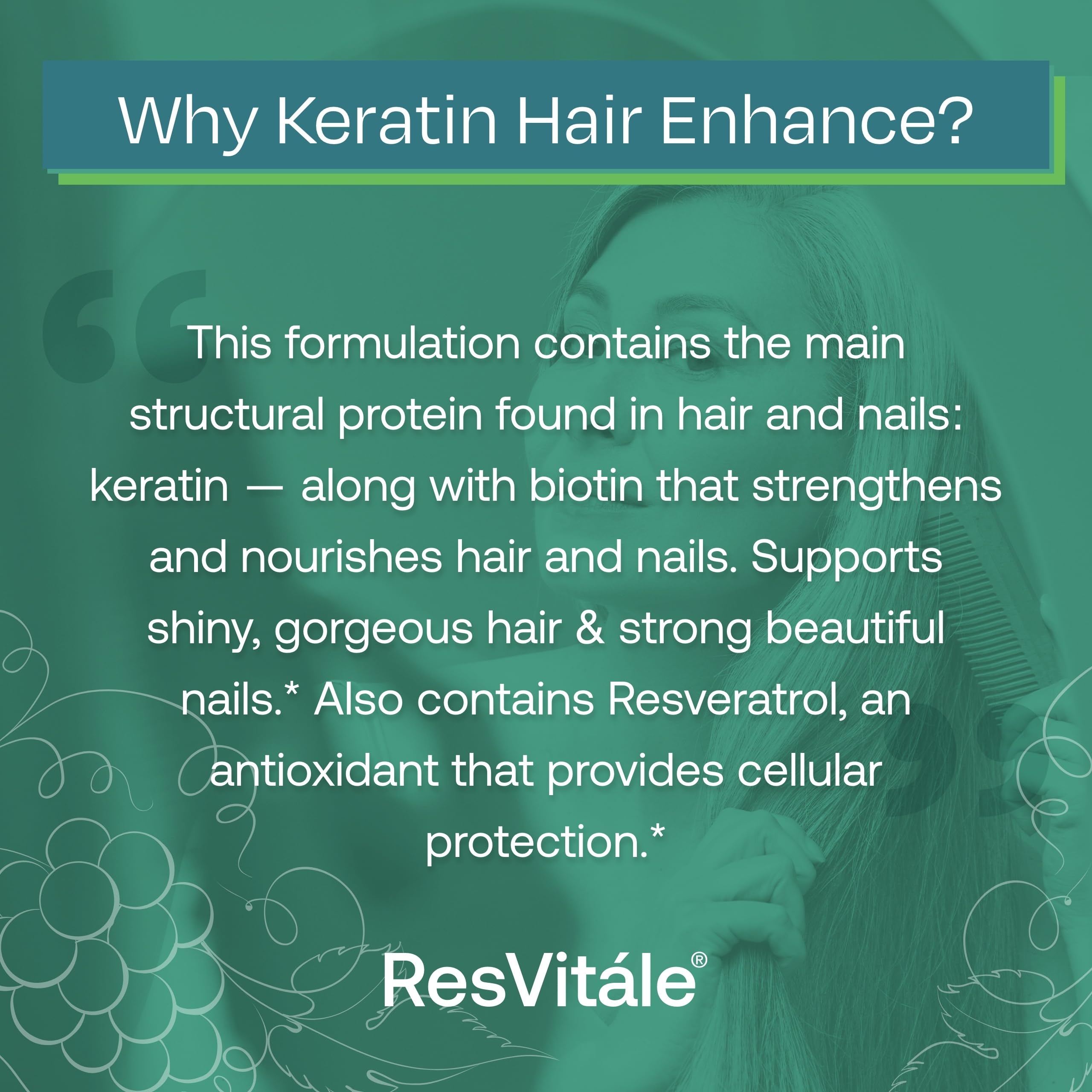 ResVitale Keratin Hair Enhance empaque práctico para viaje
