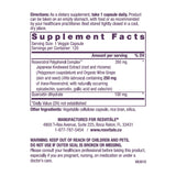 Etiqueta clara de ResVitále Resveratrol con información del producto.