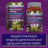 Rutina diaria con ResVitále Resveratrol para una sensación de vitalidad.