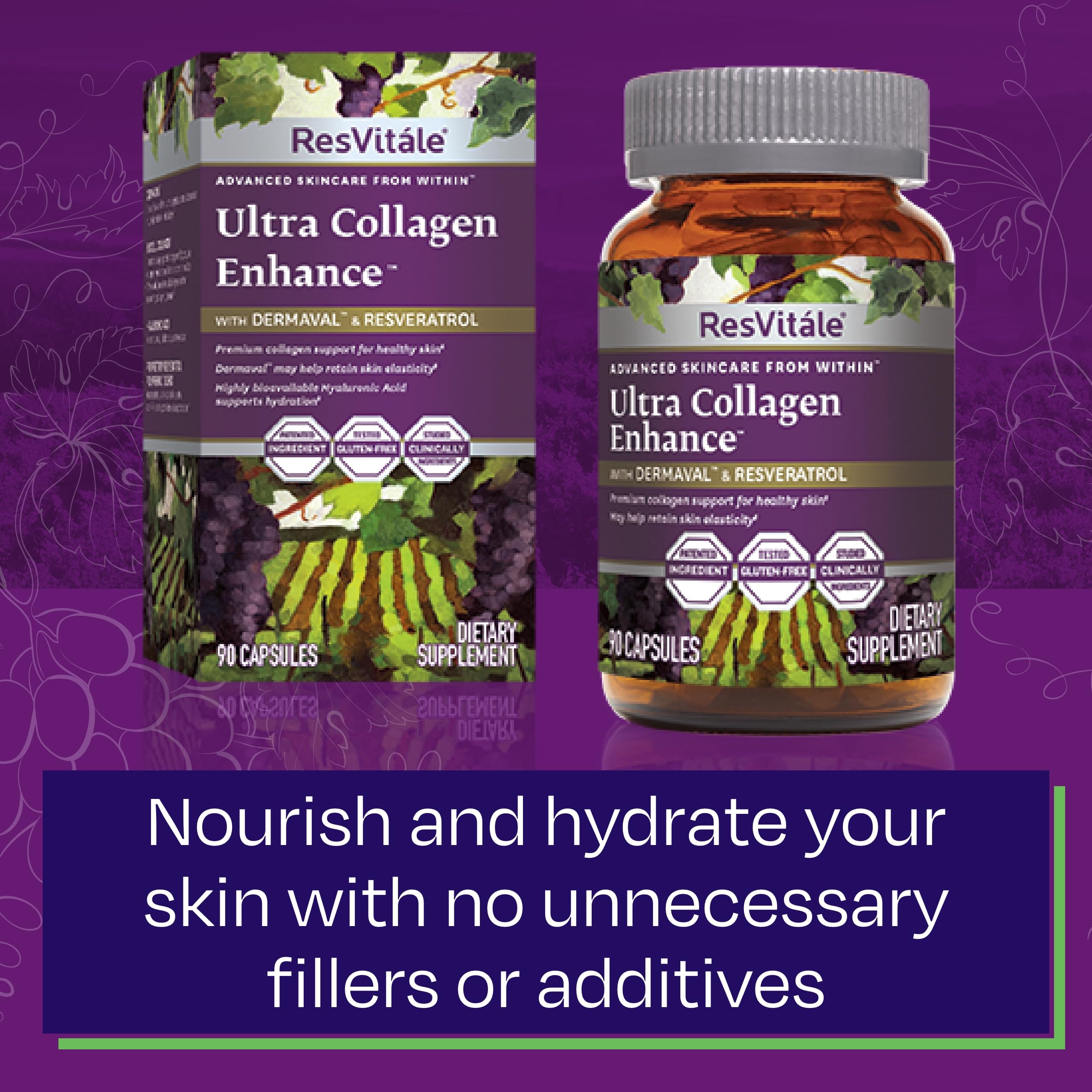 ResVitále Ultra Colágeno Enhance radiancia natural para el cuidado diario