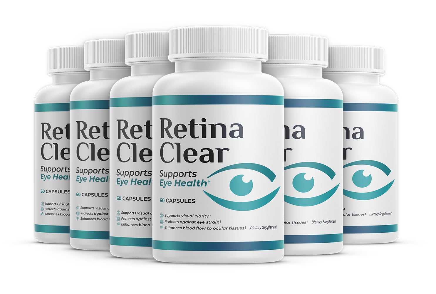 Retina Clear: botella de suplemento para visión más clara y cómoda